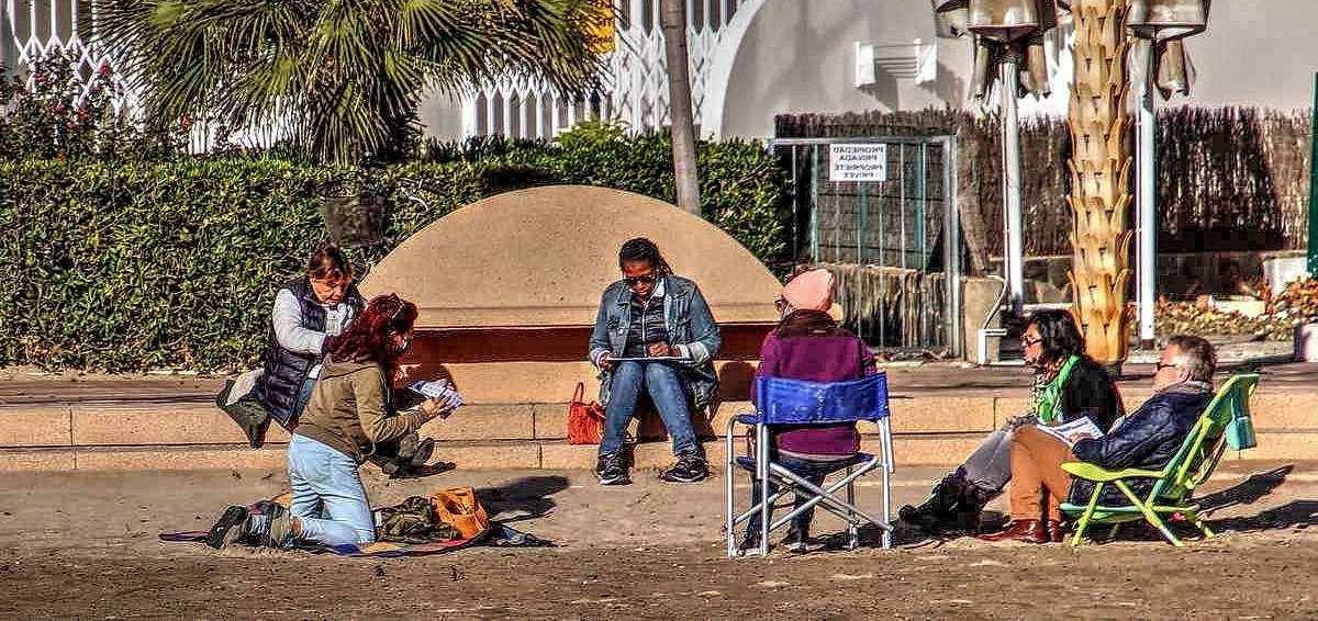 Apprendre l'espagnol sur la plage